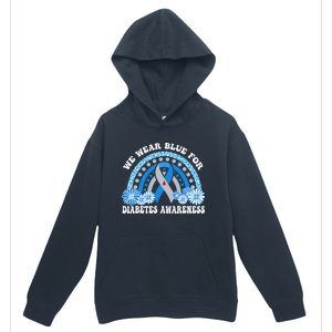 In November We Wear Blue Rainbow Diabetes Awareness Month Urban Pullover Hoodie