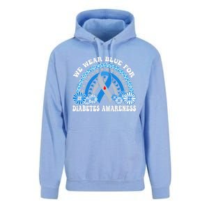 In November We Wear Blue Rainbow Diabetes Awareness Month Unisex Surf Hoodie