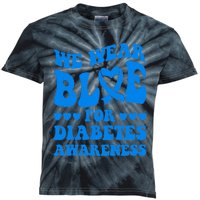 In November We Wear Blue Rainbow Diabetes Awareness Month Kids Tie-Dye T-Shirt