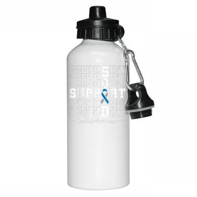 In November We Wear Blue Support Squad Diabetes Awareness Aluminum Water Bottle