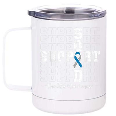 In November We Wear Blue Support Squad Diabetes Awareness 12 oz Stainless Steel Tumbler Cup