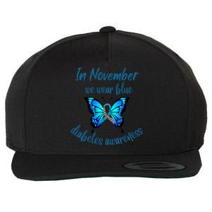 In November We Wear Blue Diabetes Awareness Gift Wool Snapback Cap