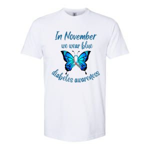 In November We Wear Blue Diabetes Awareness Gift Softstyle CVC T-Shirt