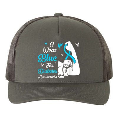 In November We Wear Blue Ribbon Diabetes Awareness Month Yupoong Adult 5-Panel Trucker Hat