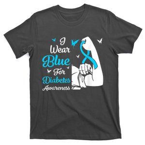 In November We Wear Blue Ribbon Diabetes Awareness Month T-Shirt