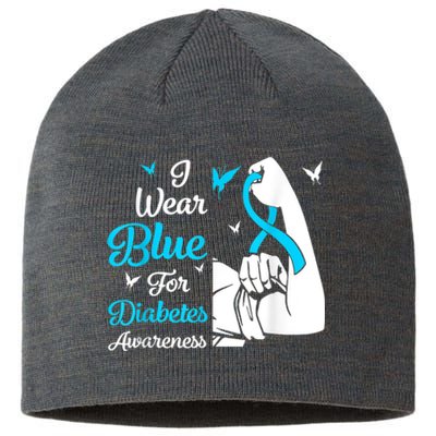 In November We Wear Blue Ribbon Diabetes Awareness Month Sustainable Beanie