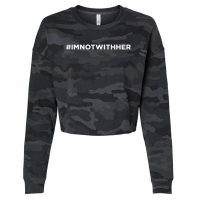 IM Not With Her Anti Kamala Harris 2024 Cropped Pullover Crew