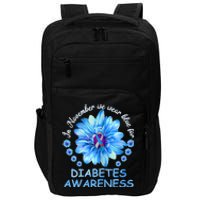 In November We Wear Blue Sunflower Diabetes Awareness Month Impact Tech Backpack