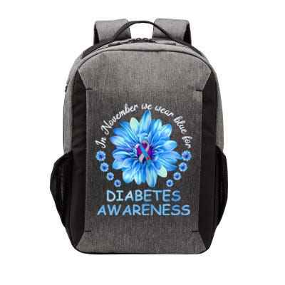 In November We Wear Blue Sunflower Diabetes Awareness Month Vector Backpack