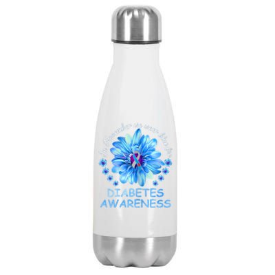 In November We Wear Blue Sunflower Diabetes Awareness Month Stainless Steel Insulated Water Bottle