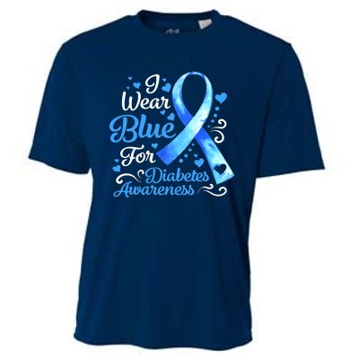 In November We Wear Blue Ribbon Diabetes Awareness Month Cooling Performance Crew T-Shirt