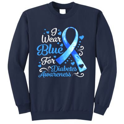 In November We Wear Blue Ribbon Diabetes Awareness Month Sweatshirt