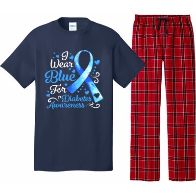 In November We Wear Blue Ribbon Diabetes Awareness Month Pajama Set