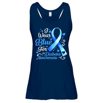 In November We Wear Blue Ribbon Diabetes Awareness Month Ladies Essential Flowy Tank