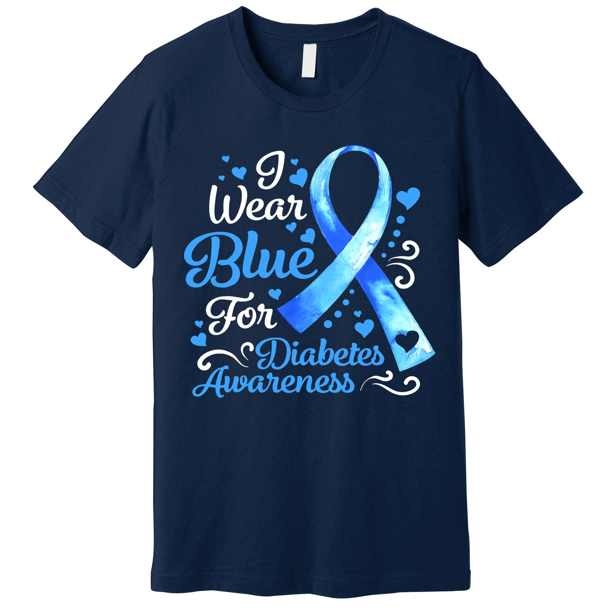 In November We Wear Blue Ribbon Diabetes Awareness Month Premium T-Shirt