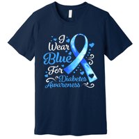 In November We Wear Blue Ribbon Diabetes Awareness Month Premium T-Shirt