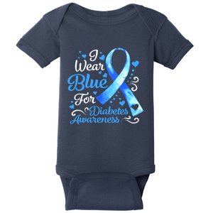 In November We Wear Blue Ribbon Diabetes Awareness Month Baby Bodysuit