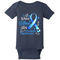 In November We Wear Blue Ribbon Diabetes Awareness Month Baby Bodysuit