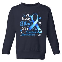 In November We Wear Blue Ribbon Diabetes Awareness Month Toddler Sweatshirt