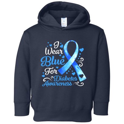 In November We Wear Blue Ribbon Diabetes Awareness Month Toddler Hoodie