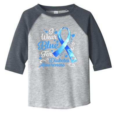 In November We Wear Blue Ribbon Diabetes Awareness Month Toddler Fine Jersey T-Shirt