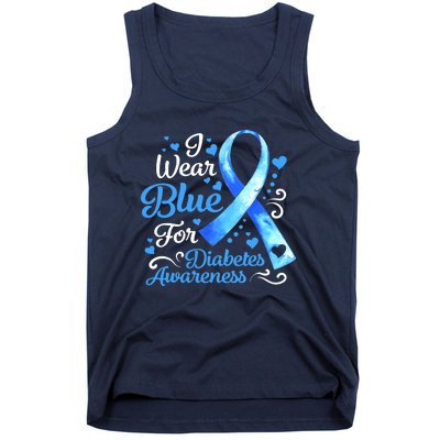 In November We Wear Blue Ribbon Diabetes Awareness Month Tank Top