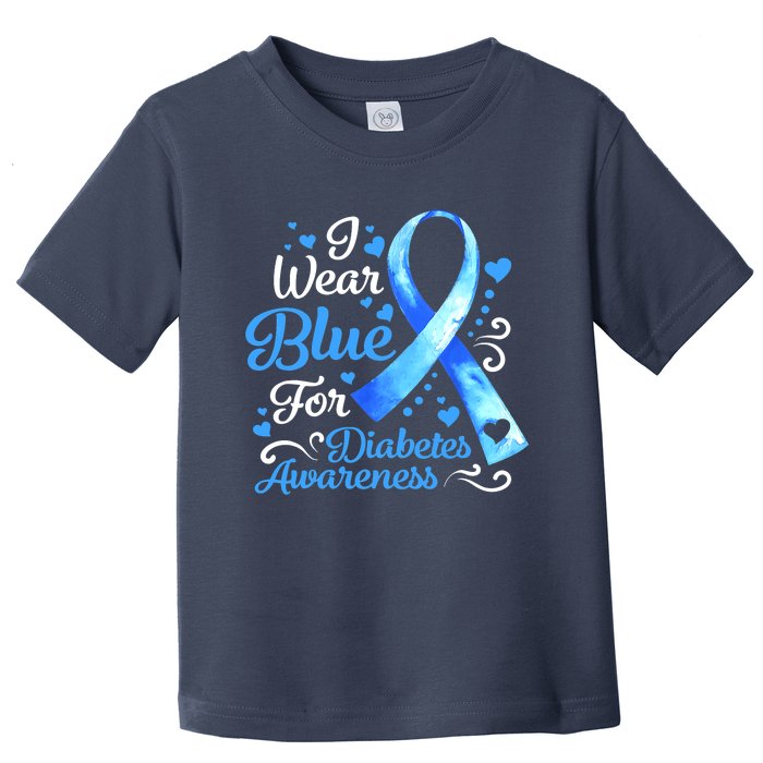 In November We Wear Blue Ribbon Diabetes Awareness Month Toddler T-Shirt