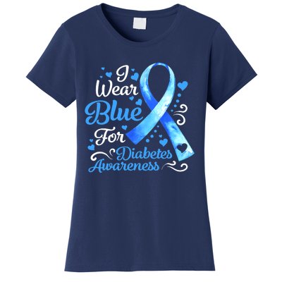 In November We Wear Blue Ribbon Diabetes Awareness Month Women's T-Shirt