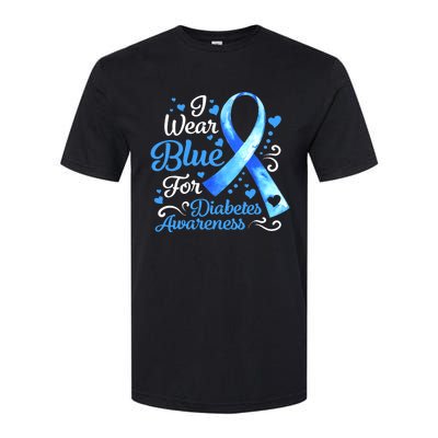 In November We Wear Blue Ribbon Diabetes Awareness Month Softstyle CVC T-Shirt