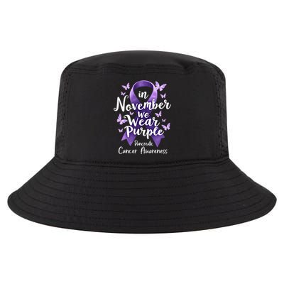 In November We Wear Purple Pancreatic Cancer Awareness Month Cool Comfort Performance Bucket Hat