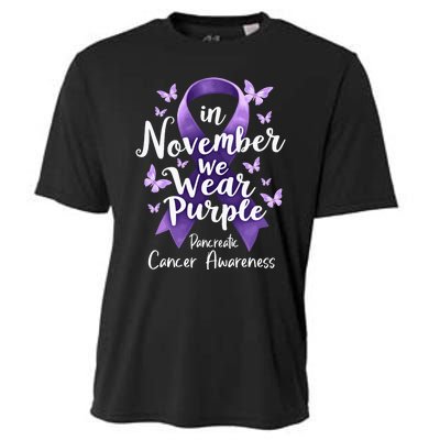 In November We Wear Purple Pancreatic Cancer Awareness Month Cooling Performance Crew T-Shirt