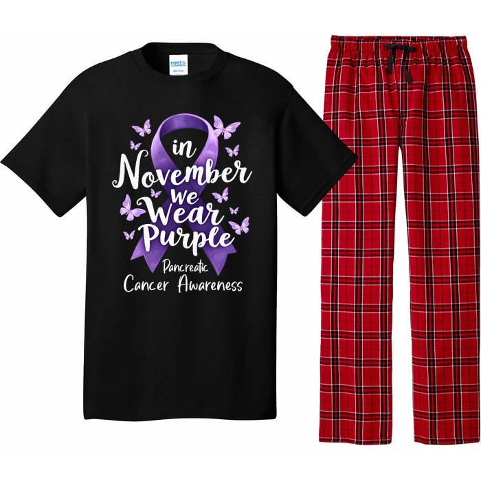 In November We Wear Purple Pancreatic Cancer Awareness Month Pajama Set