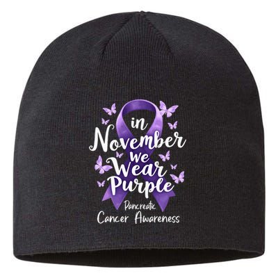 In November We Wear Purple Pancreatic Cancer Awareness Month Sustainable Beanie