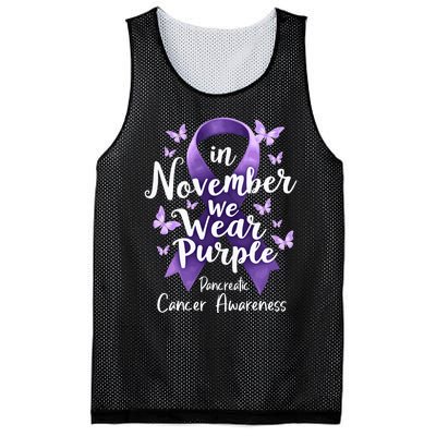 In November We Wear Purple Pancreatic Cancer Awareness Month Mesh Reversible Basketball Jersey Tank