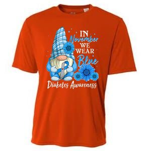 In November We Wear Blue Diabetes Awareness Blue Gnome Cooling Performance Crew T-Shirt