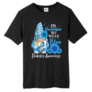 In November We Wear Blue Diabetes Awareness Blue Gnome Tall Fusion ChromaSoft Performance T-Shirt