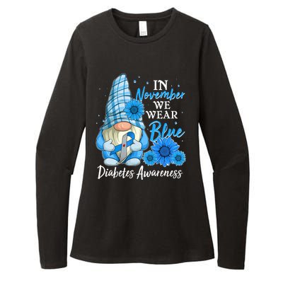 In November We Wear Blue Diabetes Awareness Blue Gnome Womens CVC Long Sleeve Shirt