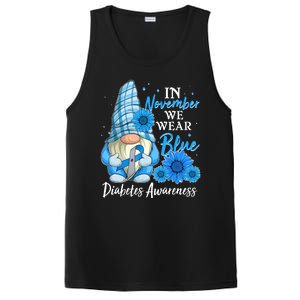 In November We Wear Blue Diabetes Awareness Blue Gnome PosiCharge Competitor Tank