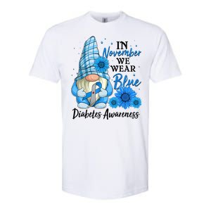 In November We Wear Blue Diabetes Awareness Blue Gnome Softstyle® CVC T-Shirt