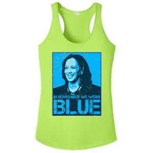 In November We Wear Blue Kamala Harris 2024 Ladies PosiCharge Competitor Racerback Tank