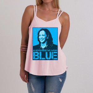 In November We Wear Blue Kamala Harris 2024 Women's Strappy Tank