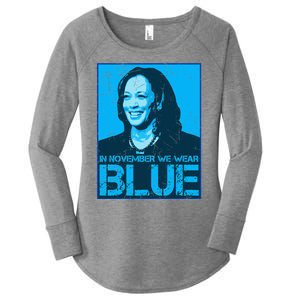 In November We Wear Blue Kamala Harris 2024 Women's Perfect Tri Tunic Long Sleeve Shirt