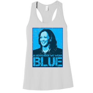 In November We Wear Blue Kamala Harris 2024 Women's Racerback Tank