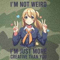 Im Not Weird Im Just More Creative Than You | Anime Legacy Tie Dye Trucker Hat