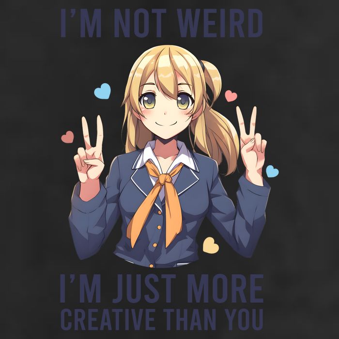 Im Not Weird Im Just More Creative Than You | Anime 25L Jumbo Tote