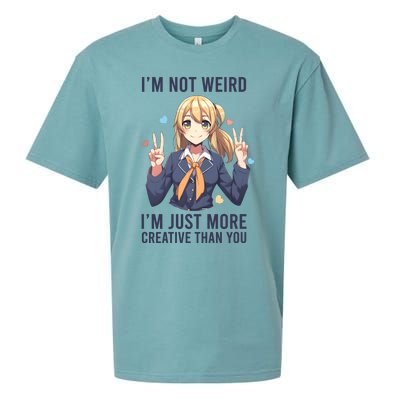 Im Not Weird Im Just More Creative Than You | Anime Sueded Cloud Jersey T-Shirt