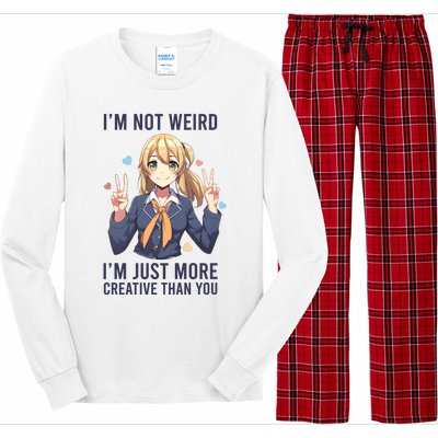 Im Not Weird Im Just More Creative Than You | Anime Long Sleeve Pajama Set