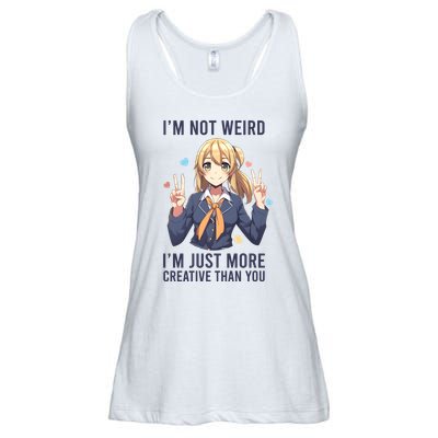 Im Not Weird Im Just More Creative Than You | Anime Ladies Essential Flowy Tank