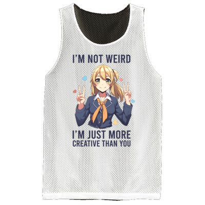 Im Not Weird Im Just More Creative Than You | Anime Mesh Reversible Basketball Jersey Tank