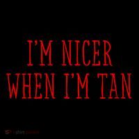 I’M Nicer When I’M Tan Drawstring Bag